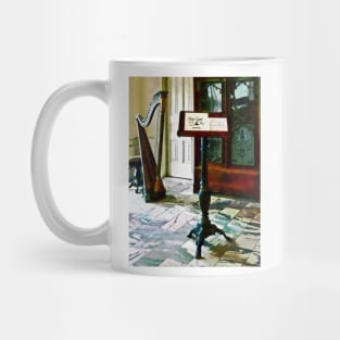 Music - Music Room With Harp Mug